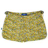 Product shot of Shoreliner swim shorts by BroadReach resort wear in Liberty Fabrics Folk Blooms print.